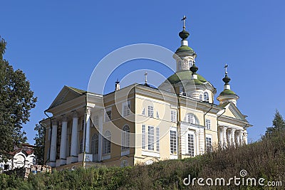 Cathedral Ascension of the Lord of the Savior-Sumorin monastery in the town of Totma Stock Photo