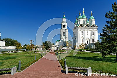 Cathedral of the Assumption in Kremlin Astrakhan Stock Photo