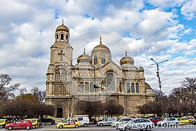 Varna Cathedral blue sky, Bulgaria 14.12.2017 Editorial Stock Photo