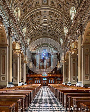 Cathedral Basilica of Saints Peter & Paul Editorial Stock Photo