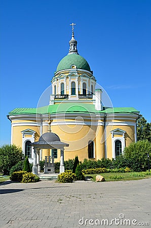 Cathedral of the beheading of John the Baptist in Zaraysk Kremlin in summer Sunny day Editorial Stock Photo