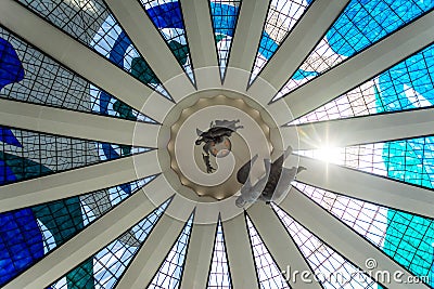 Cathedral of Brasilia, Brazil. Editorial Stock Photo