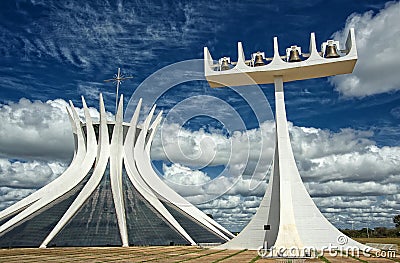 Cathedral of Brasilia, Brazil Editorial Stock Photo