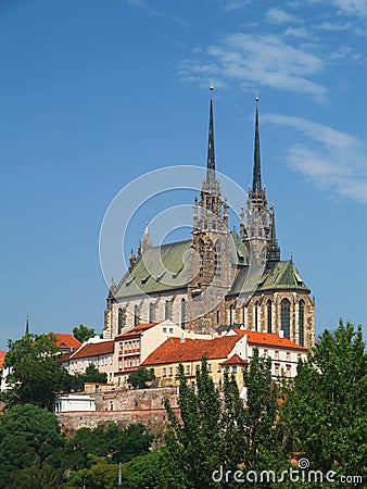 Cathedral in Brno Stock Photo