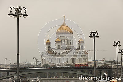 Cathedral of Christ the Savior Khram Khrista Spasitelya in spring, Moscow, Russia Editorial Stock Photo