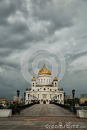 The Cathedral of Christ the Savior in Moscow Editorial Stock Photo