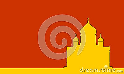 Cathedral of Christ the Savior Vector Illustration