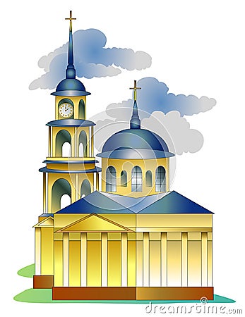 Cathedral church Vector Illustration