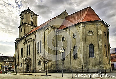 Cathedral in city Pezinok Stock Photo