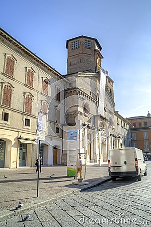 Cathedral Dormition of the Mother of God in the city of Reggio E Editorial Stock Photo