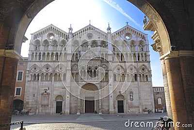 Cathedral of Ferrara Stock Photo