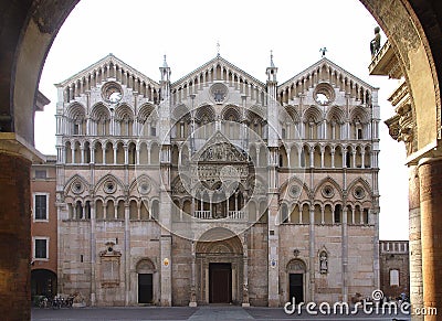 Cathedral of Ferrara Stock Photo