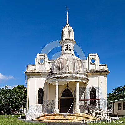 Cathedral in French Polynesia Stock Photo