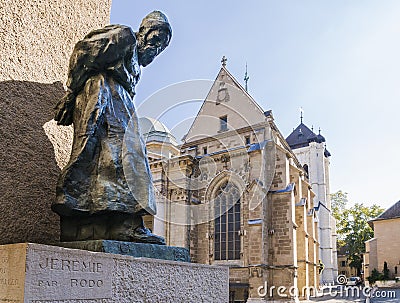 Cathedral in geneva Stock Photo