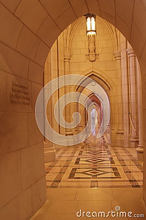 Cathedral Hallway Editorial Stock Photo