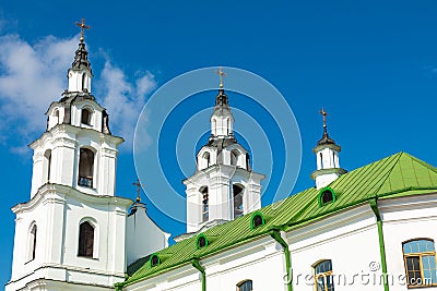 Cathedral of holy spirit in Minsk - Church Of Belarus And Symbol Stock Photo