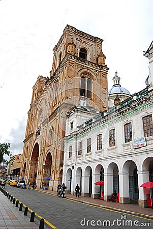 cathedral of the Immaculate Conception view Cuenca Ecuador Editorial Stock Photo