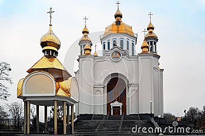 Cathedral of the Intercession in Rivne Ukraine Stock Photo