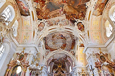 Cathedral interior in Innsbruck Austria Editorial Stock Photo