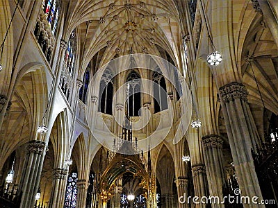 Cathedral internal architectural detail Stock Photo