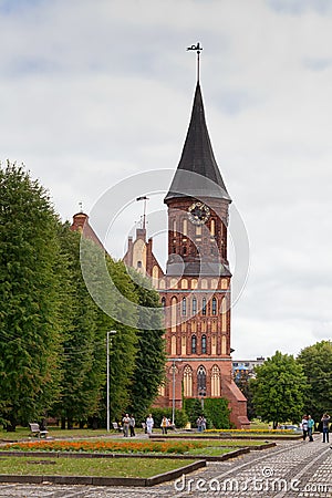 Cathedral. Kaliningrad, Russia Editorial Stock Photo