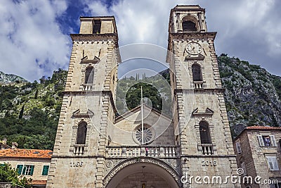 Cathedral in Kotor, Montenegro Stock Photo