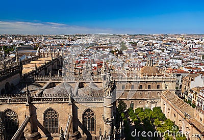 Cathedral La Giralda at Sevilla Spain Stock Photo