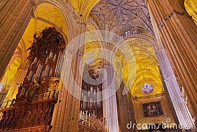 Cathedral La Giralda at Sevilla Spain Editorial Stock Photo