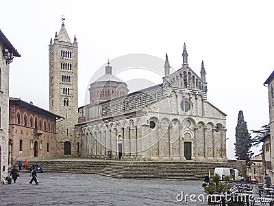 Cathedral in Massa Marittima Editorial Stock Photo