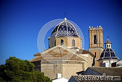 Cathedral of Mediterranean town Altea, Spain Stock Photo