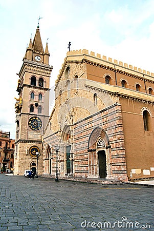 Cathedral of Messina Stock Photo
