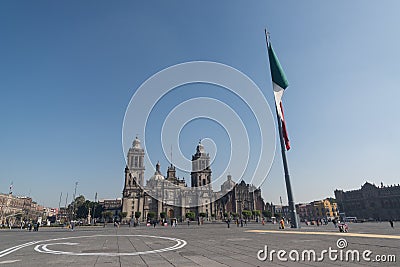 Cathedral metropolitana de la ciudad de Mexico on Zocalo square Editorial Stock Photo