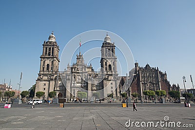 Cathedral metropolitana de la ciudad de Mexico on Zocalo square Editorial Stock Photo