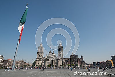 Cathedral metropolitana de la ciudad de Mexico on Zocalo square Editorial Stock Photo