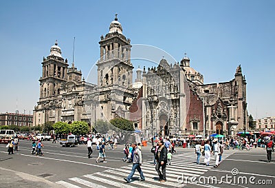 Cathedral Metropolitana in Mexico City Editorial Stock Photo