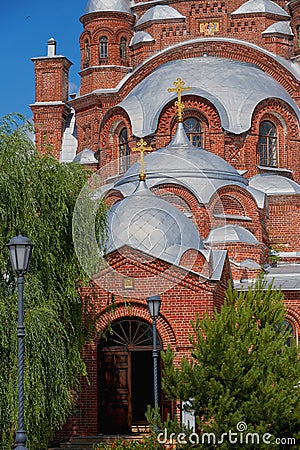 Cathedral in the name of the icon of the Mother of God of All Who Mourn Joy on the island of Sviyazhsk. Tatarstan, Russia Stock Photo