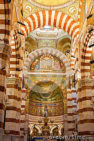 Cathedral Notre Dame, Marseille Editorial Stock Photo