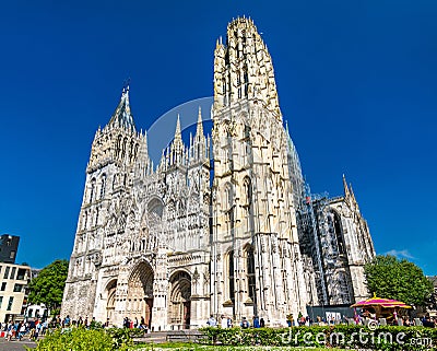 Cathedral Notre Dame of Rouen in France Stock Photo