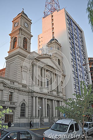 Cathedral Nuestra SeÃ±ora de la Merced in Bahia Blanca Editorial Stock Photo