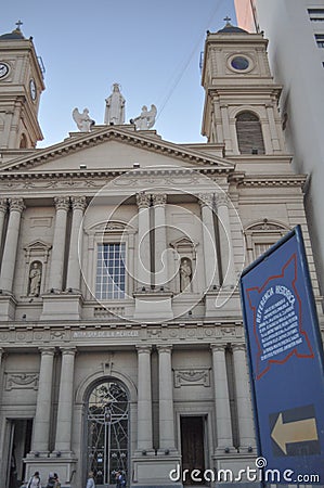 Cathedral Nuestra SeÃ±ora de la Merced in Bahia Blanca Editorial Stock Photo