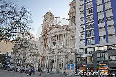 Cathedral Nuestra SeÃ±ora de la Merced in Bahia Blanca Editorial Stock Photo