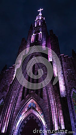 Cathedral of Our Lady of Lourdes in Canela, Brazil. Stock Photo