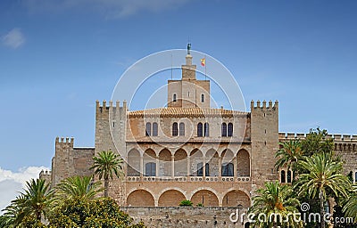 The Royal Palace of La Almudaina Stock Photo