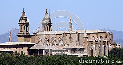 Cathedral of Pamplona. Stock Photo