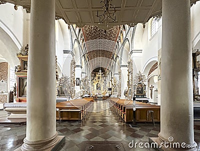 The cathedral of Pultusk in Poland famous landmark Stock Photo