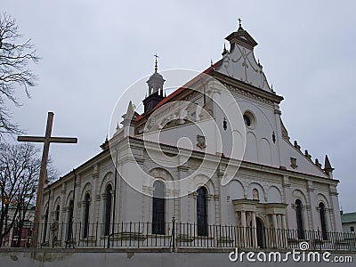 Cathedral of the Resurrection and St. Thomas the Apostle, Zamosc. Ancient European architecture, landmark Stock Photo