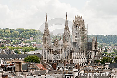 Cathedral in Rouen, France Stock Photo