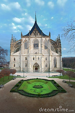 Cathedral of Saint Barbara Stock Photo