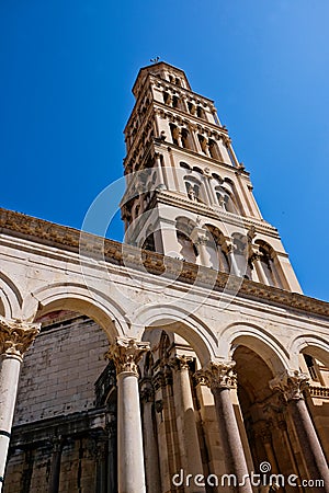 The Cathedral of Saint Domnius Tower, Split, Croatia Stock Photo