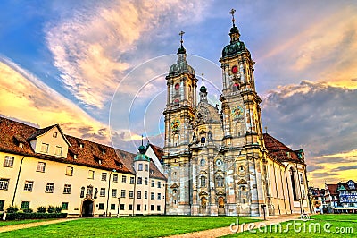 Cathedral of Saint Gall Abbey in St. Gallen, Switzerland Stock Photo